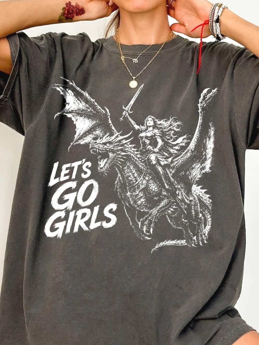 Comfort Colors Pepper "Let’s Go Girls" Graphic Tee